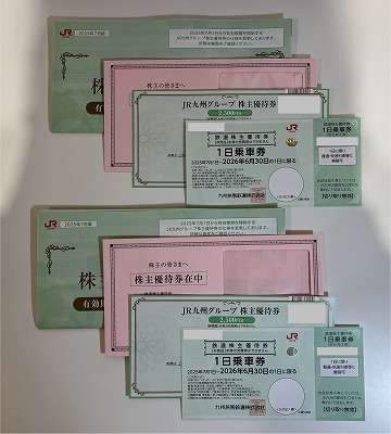 JR九州株主優待券　お買取りです
