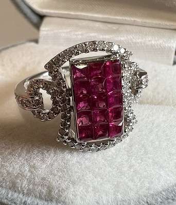 k18WG/ルビー リング　お買取りです